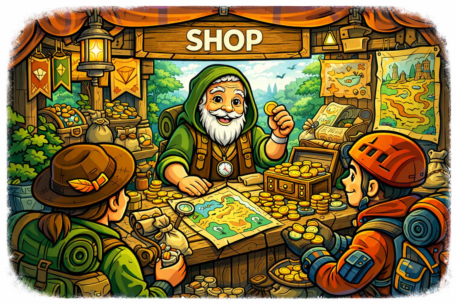 going to the shop animation